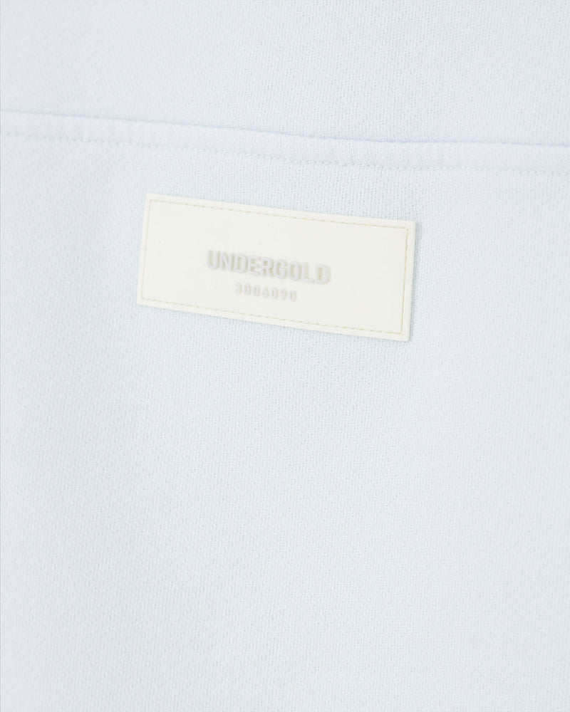 Basics Cropped Zip Up Crewneck Baby Blue