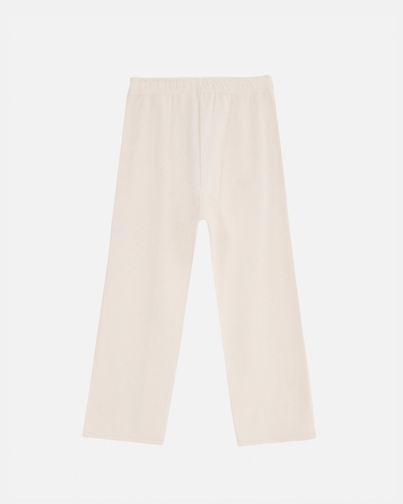 Basics Herringbone Knit Straightpants Cream