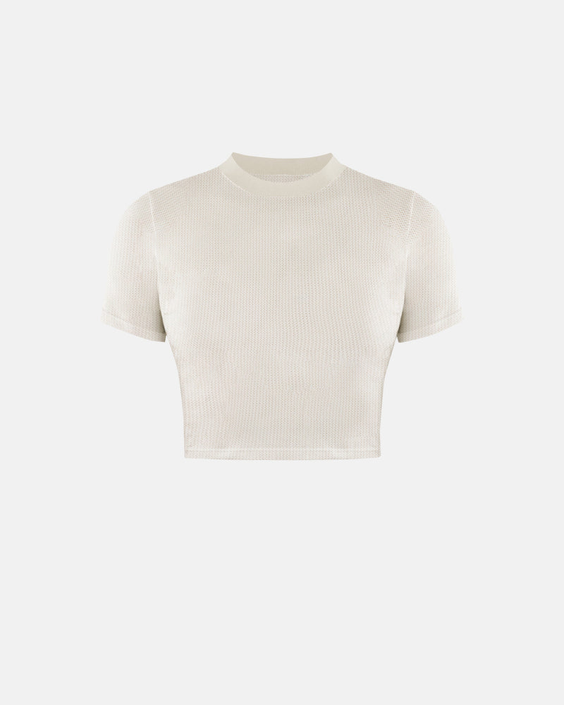 Basics Knit Baby Tee Cream