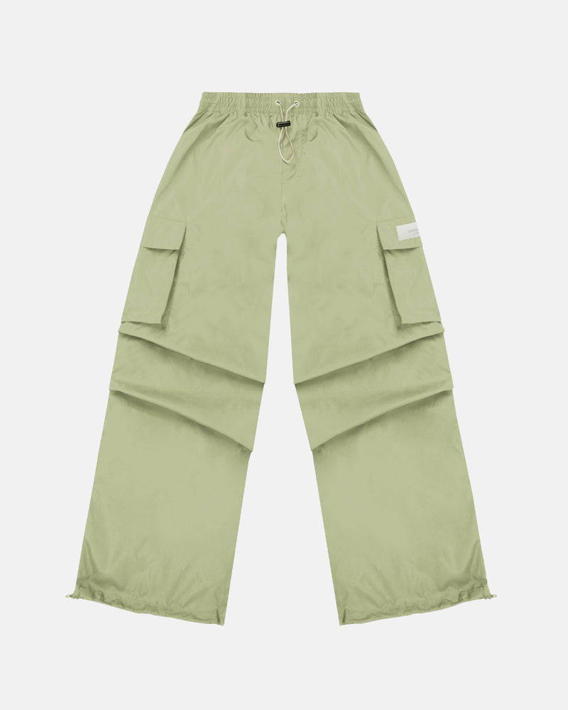 Basics Parachute Cargo Pants Light Green