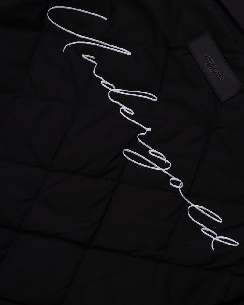 Basics Rhombus Zip-Up Jacket Black