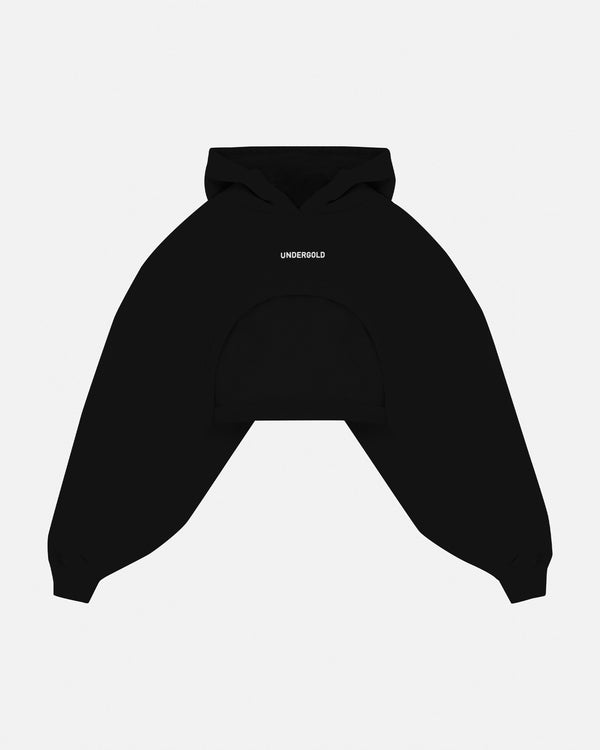 Basics Super Cropped Hoodie Black