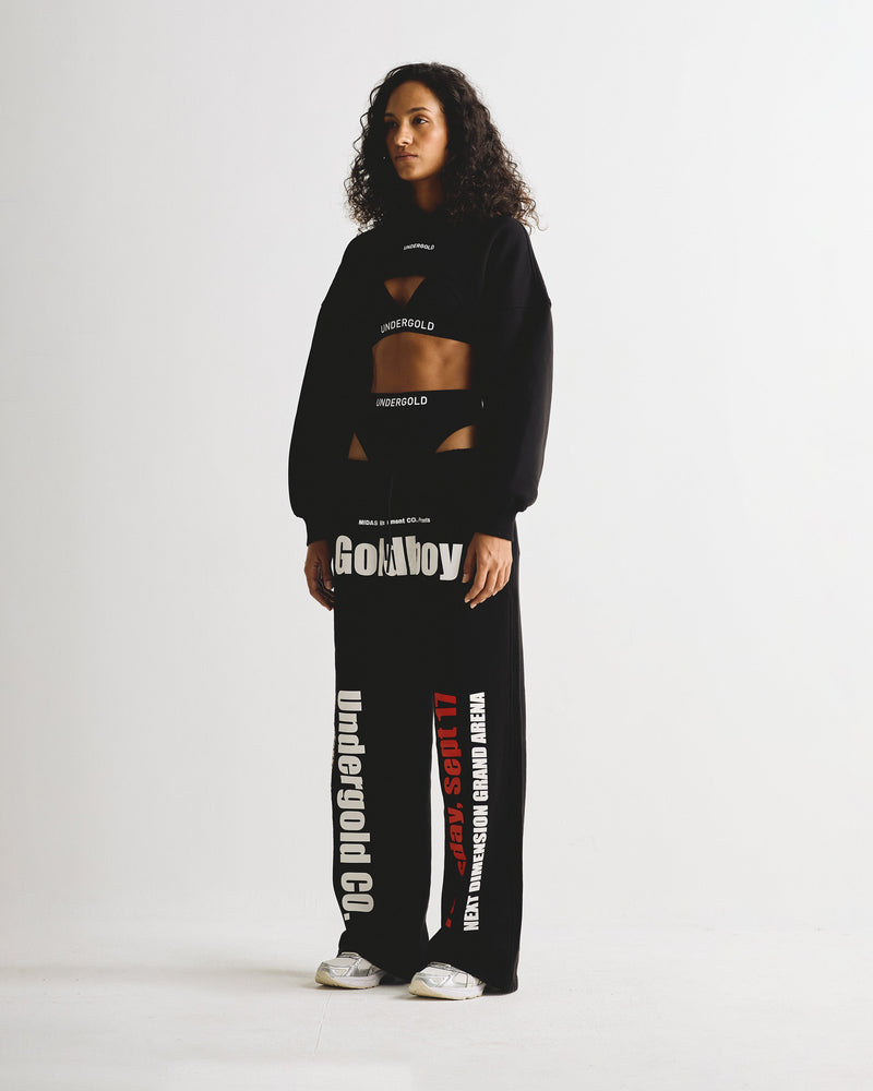 Basics Super Cropped Hoodie Black