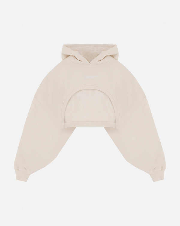 Basics Super Cropped Hoodie Cream