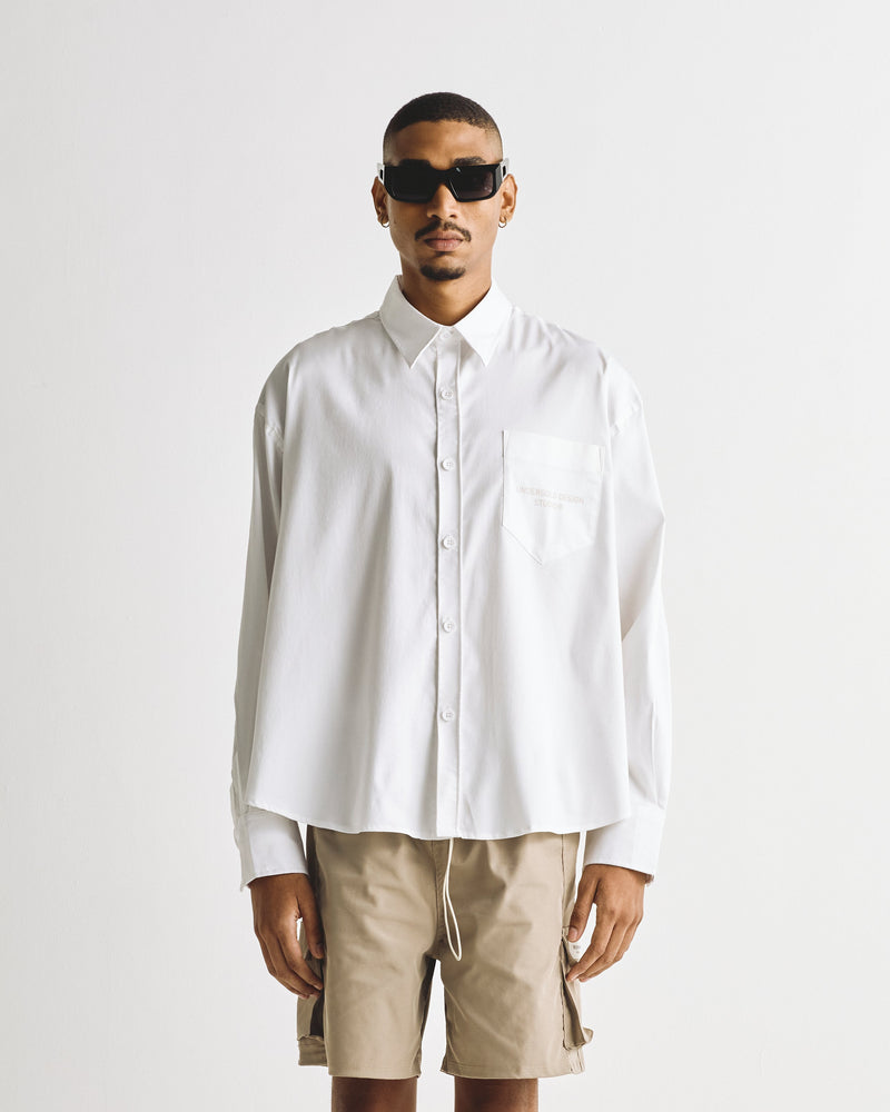 Basics Undergold Design Studio Long Sleeve Boxy Shirt Bone