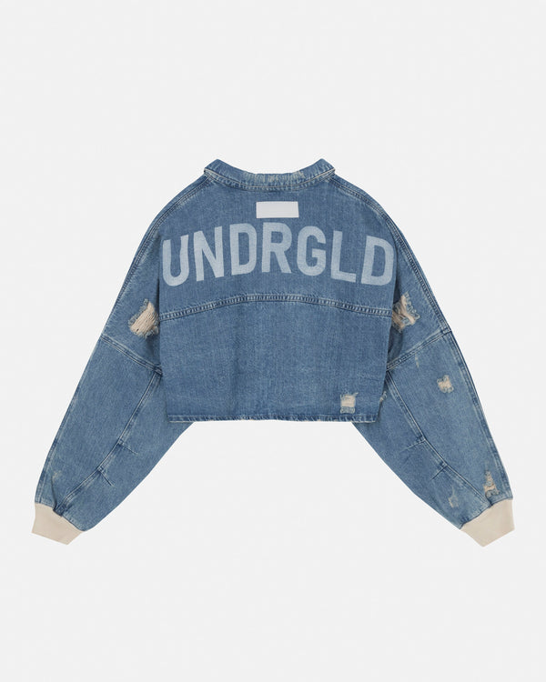 Basics UNDGLD Cropped Jacket Washed Blue