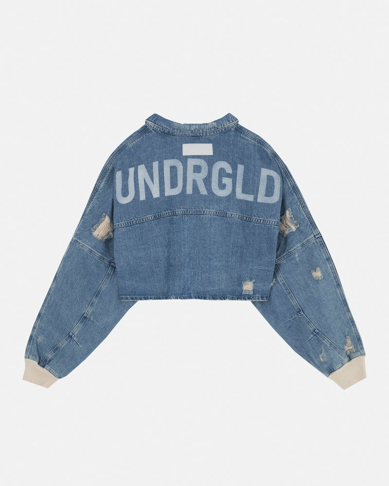 Basics UNDGLD Cropped Jacket Washed Blue