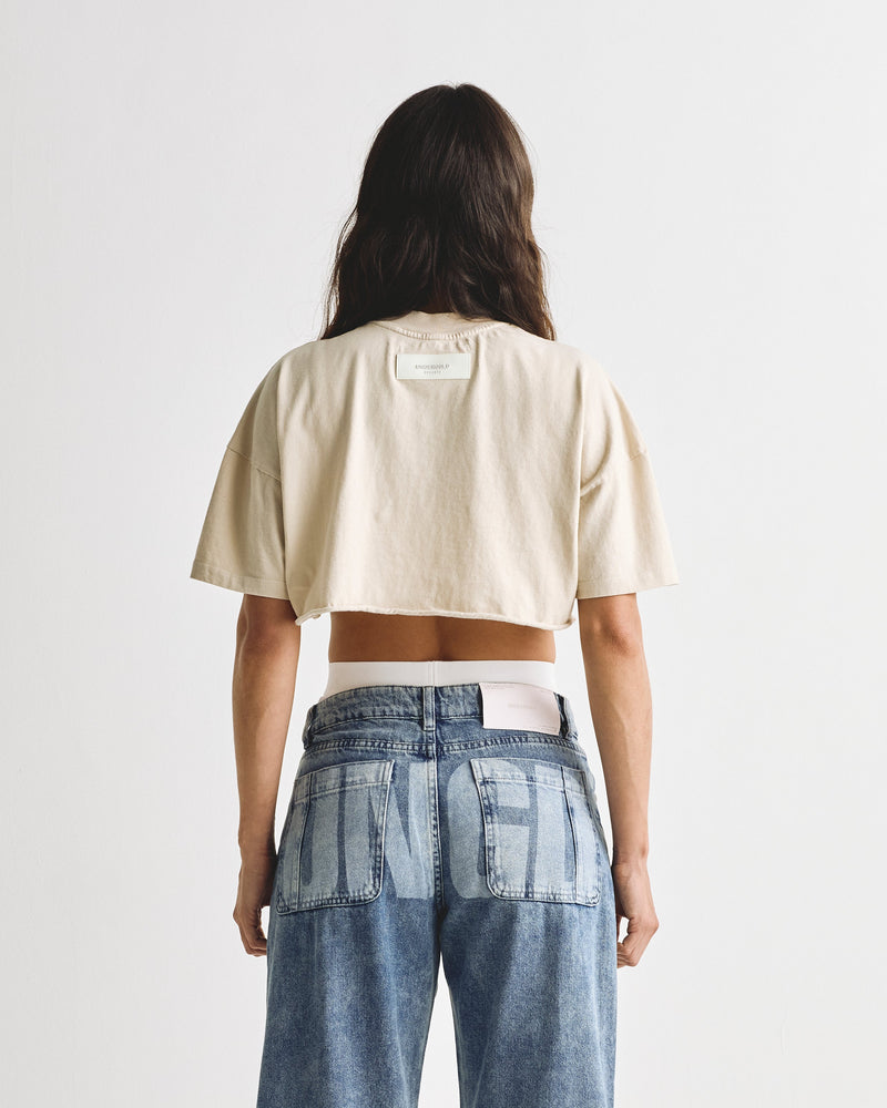 Dreamers Goldie Crop Top Cream