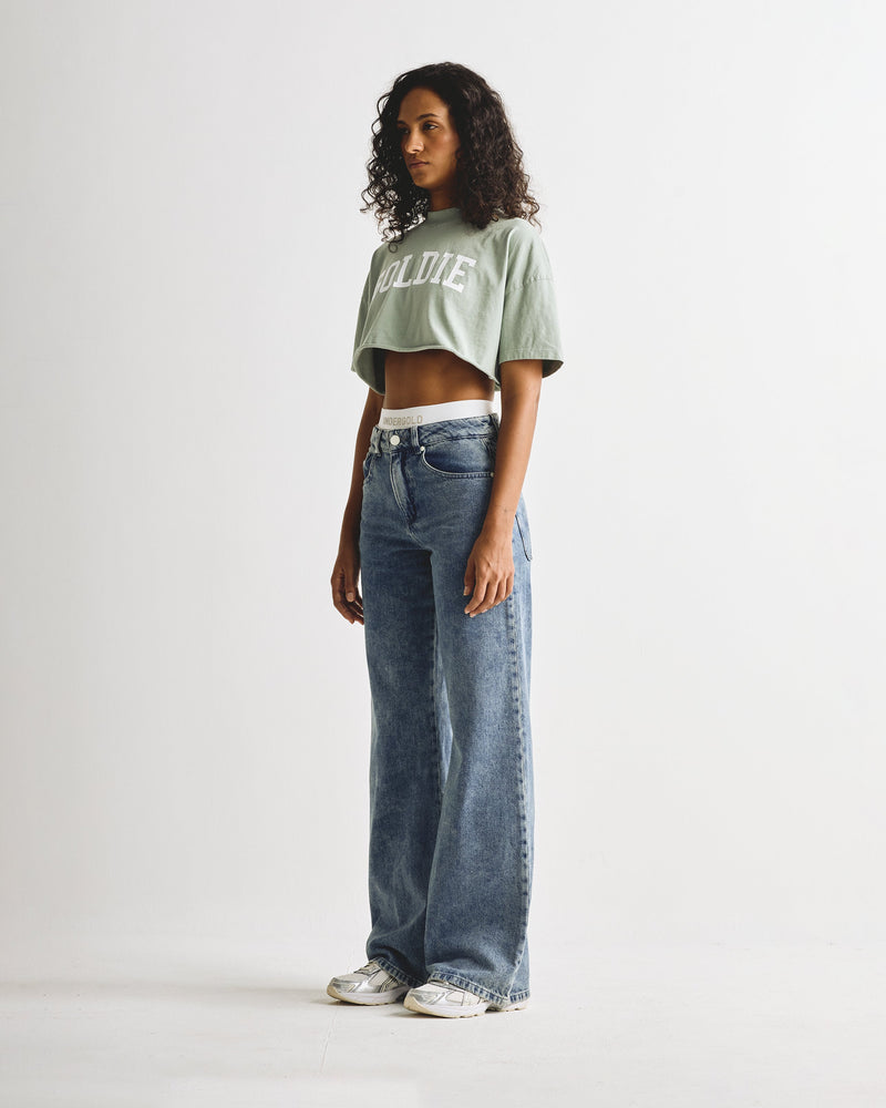 Dreamers Goldie Crop Top Green