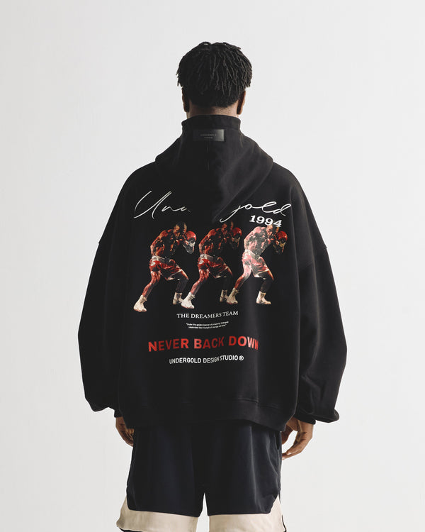 Dreamers "Never Back Down" Hoodie Black