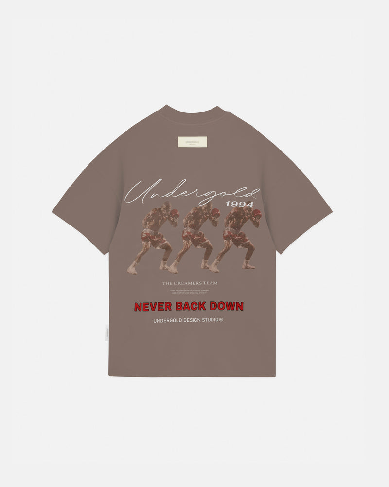 Dreamers "Never Back Down" T-shirt Brown