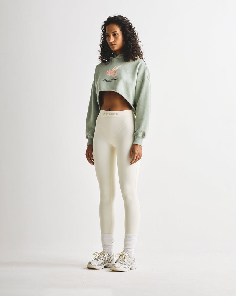 Dreamers Pegasus Cropped Hoodie Green