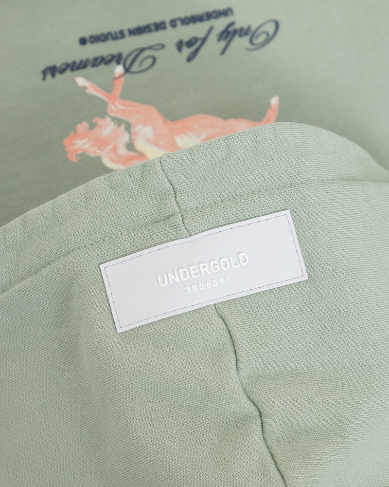 Dreamers Pegasus Cropped Hoodie Green