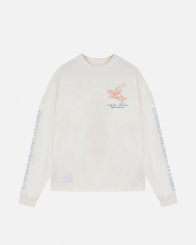 Dreamers Pegasus Long Sleeve Boxy T-shirt White