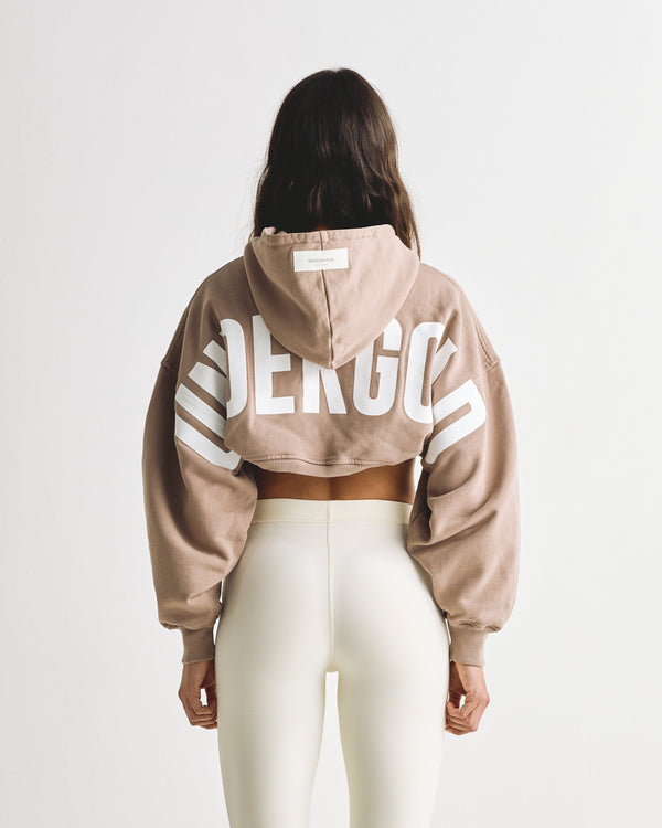 Dreamers Super Cropped Hoodie Brown