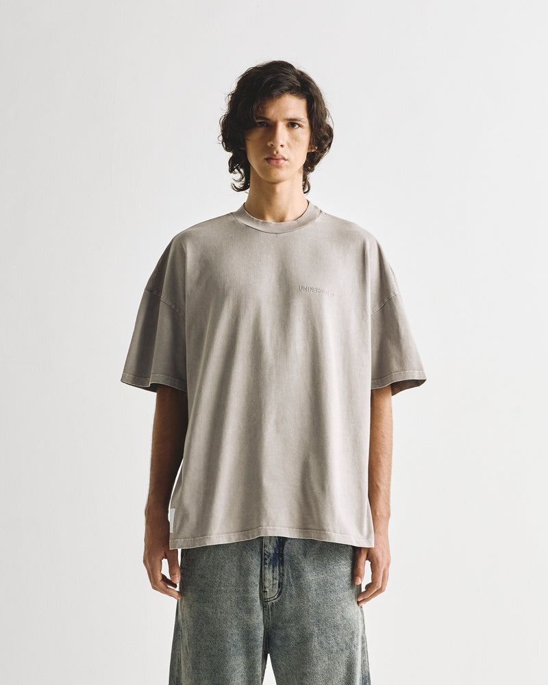 Line Logo Tshirt Washed Gray