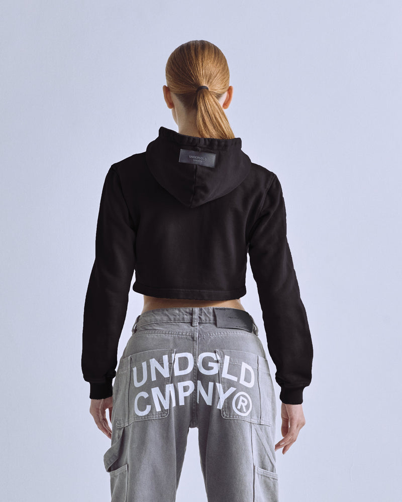 Luminescence UNDGLD CMPNY Cropped Hoodie Black