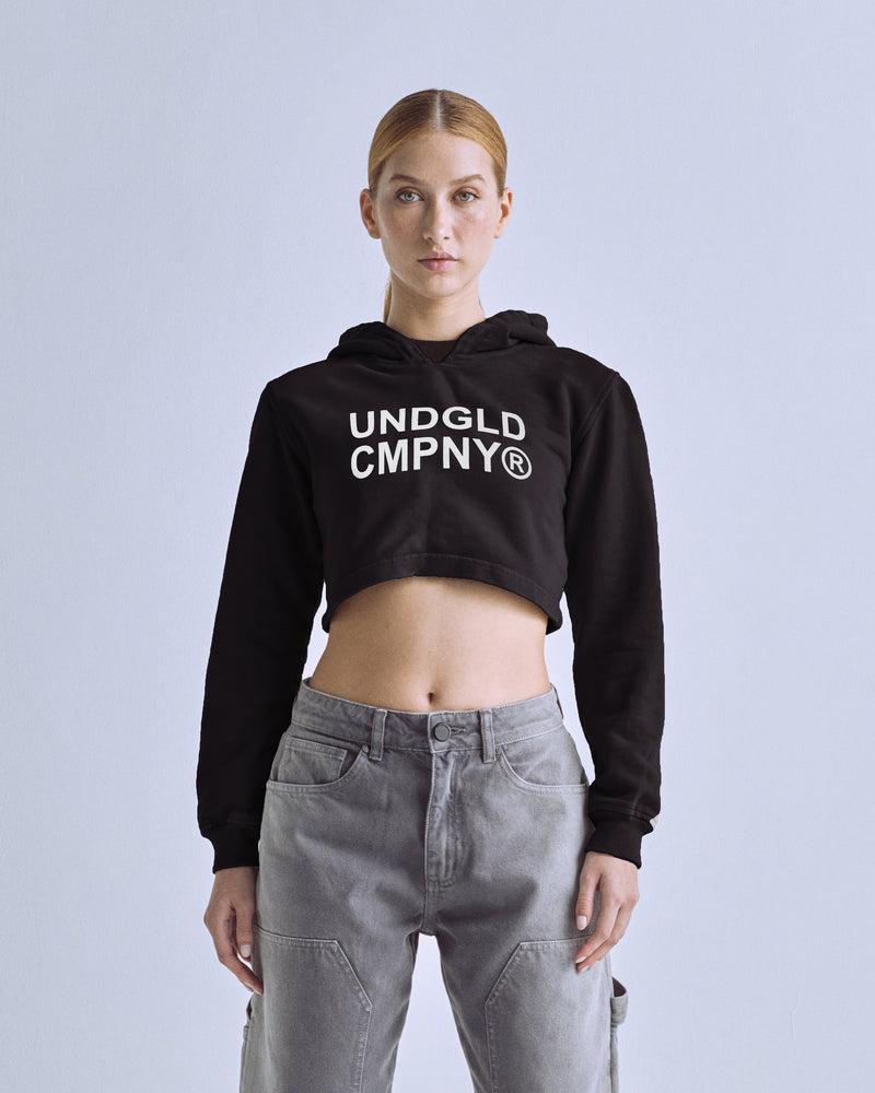 Luminescence UNDGLD CMPNY Cropped Hoodie Black