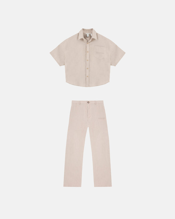 Pack Riviera Linen Short Sleeve Shirt + Basics Linen Pants