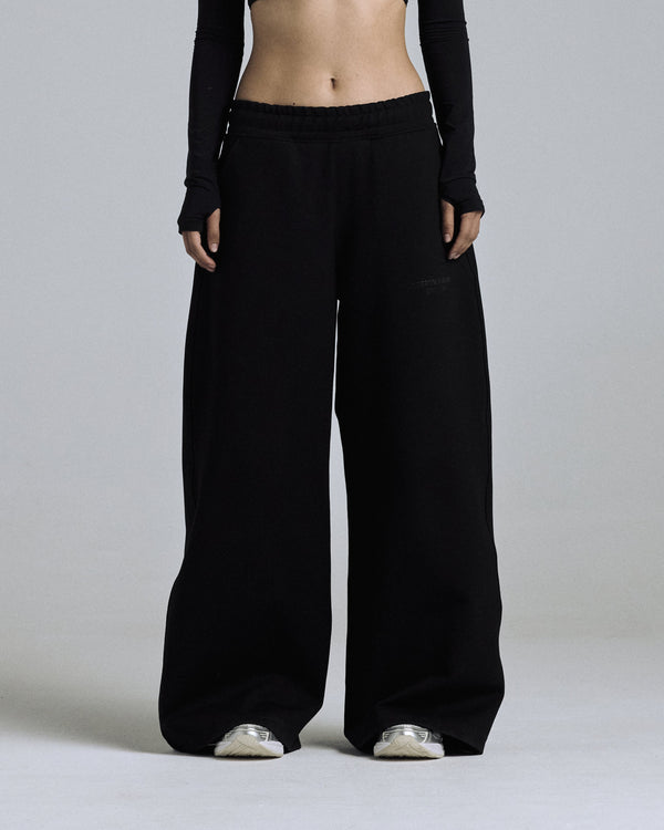 Pack X2 W Basics Wide Straightpants Black & Sand