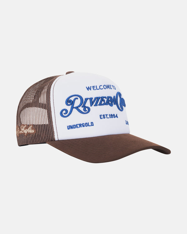 Riviera Club Trucker Cap Brown/White