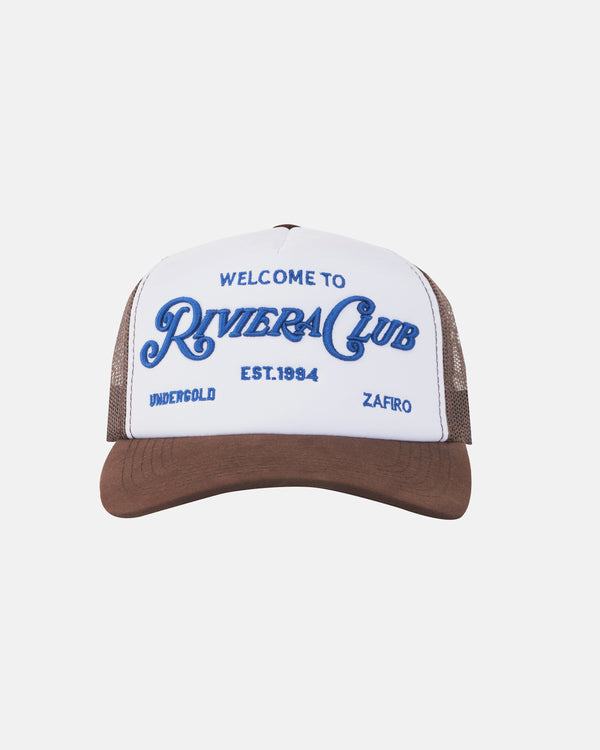 Riviera Club Trucker Cap Brown/White