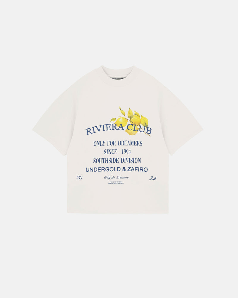 Riviera Colonial Boxy Tshirt White