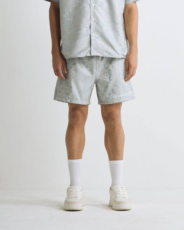 Riviera Jacquard Shorts Sky Blue