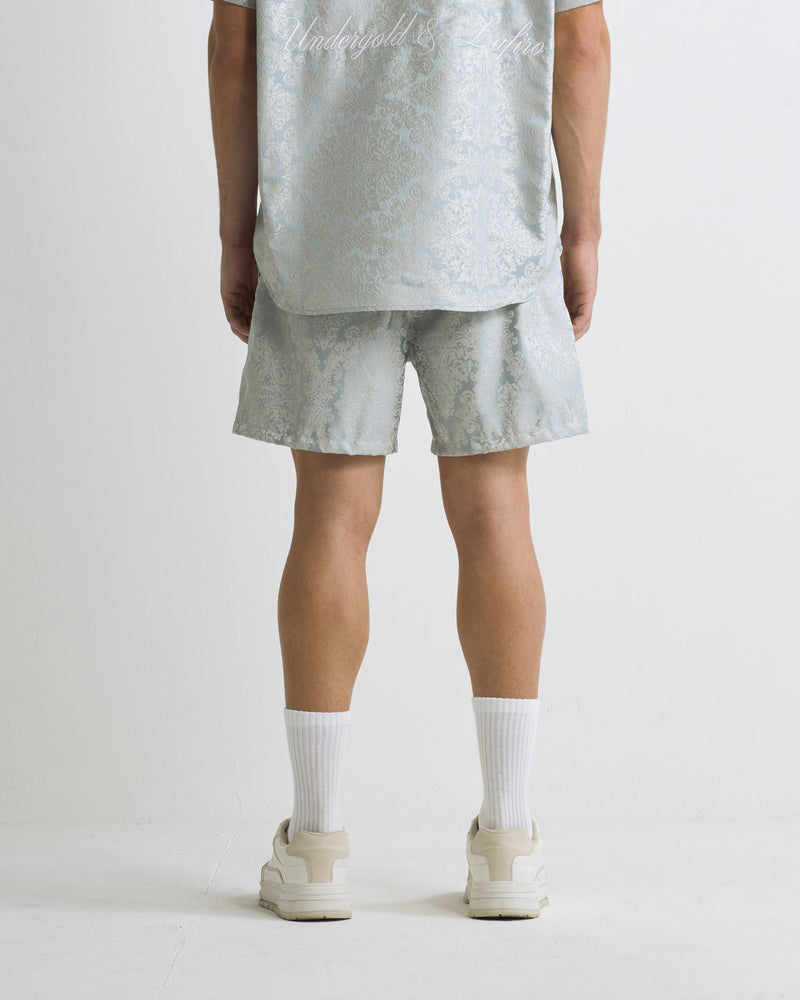 Riviera Jacquard Shorts Sky Blue