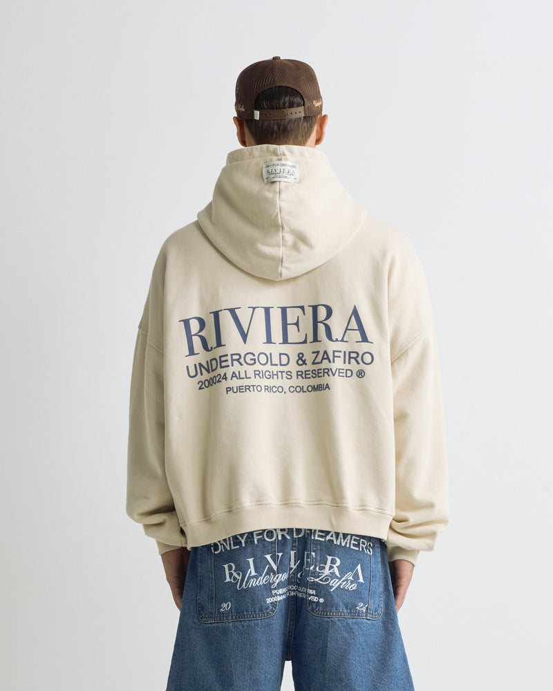 Riviera Trophie Hoodie Cream