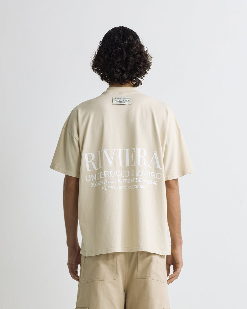 Riviera Trophie T-shirt Cream