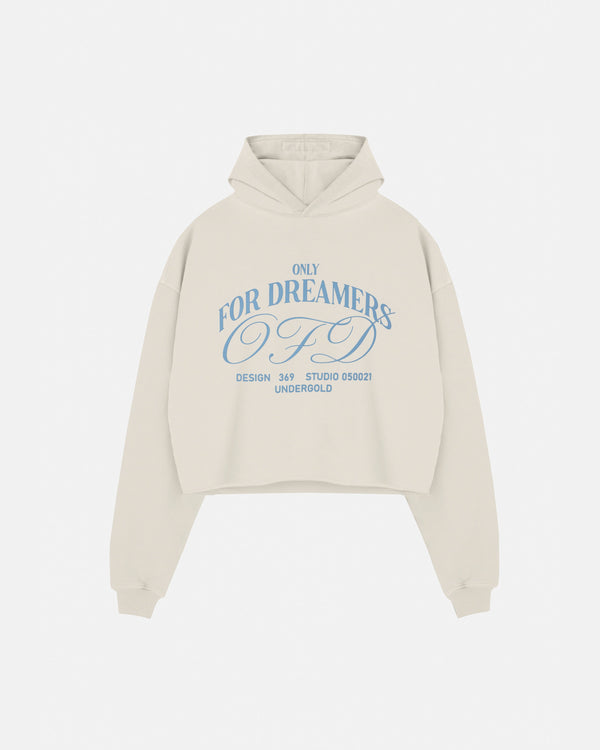 Sanctus Only For Dreamers Cropped Hoodie White