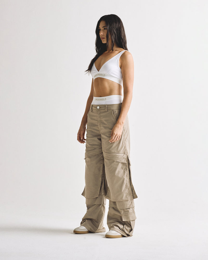 W Basics Multipocket Cargo Pants Cream