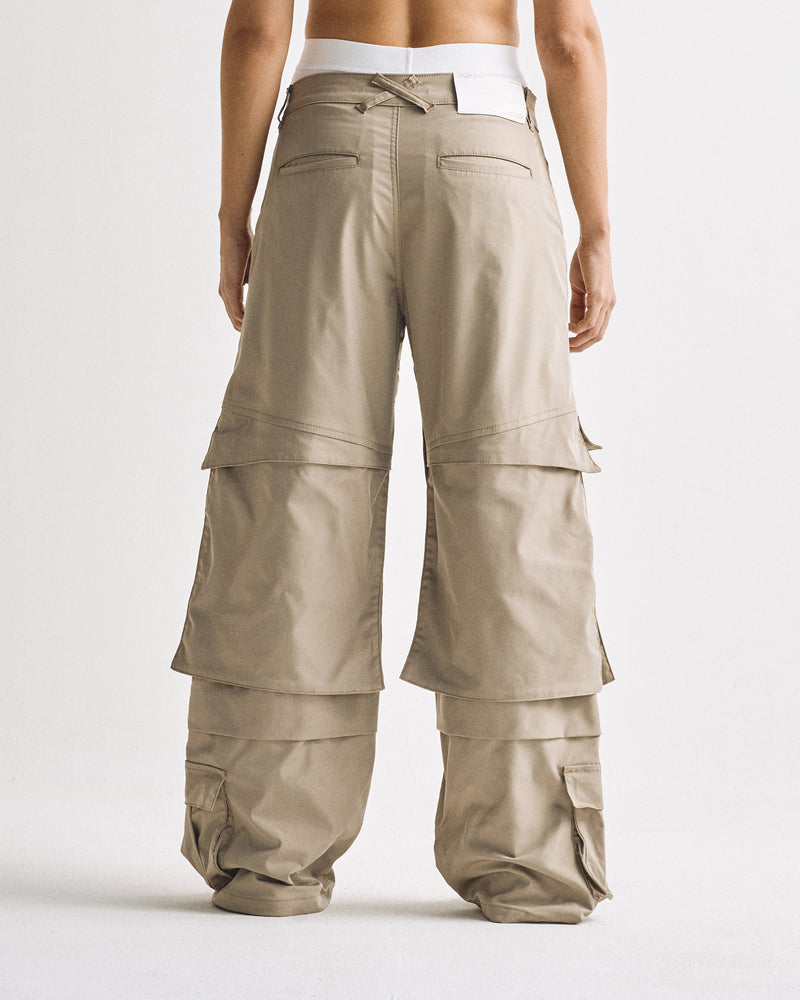 W Basics Multipocket Cargo Pants Cream