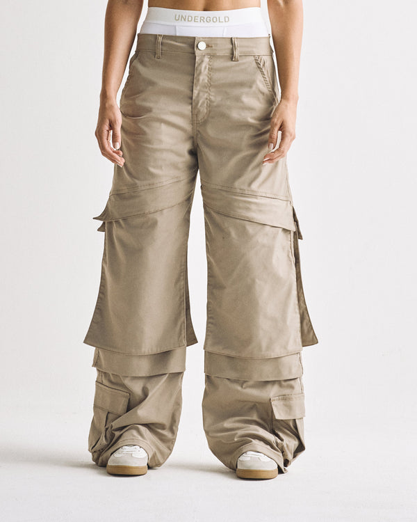 W Basics Multipocket Cargo Pants Cream