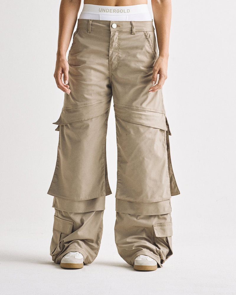 W Basics Multipocket Cargo Pants Cream