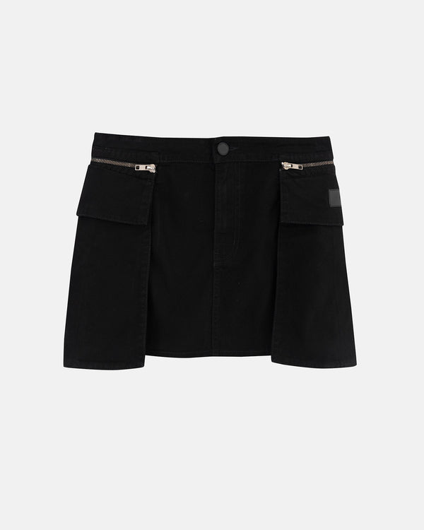 W Basics Cargo Skirt Black