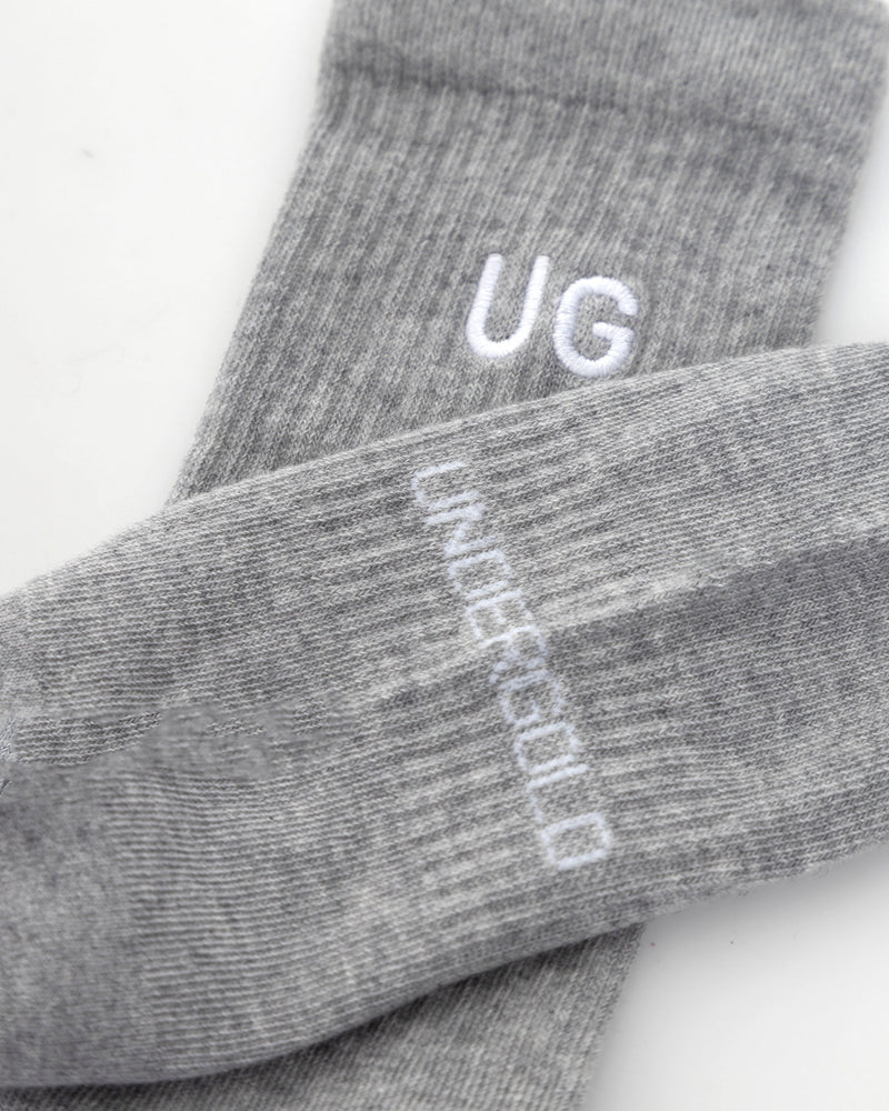 Basics Embroidered UG Socks Heather Gray