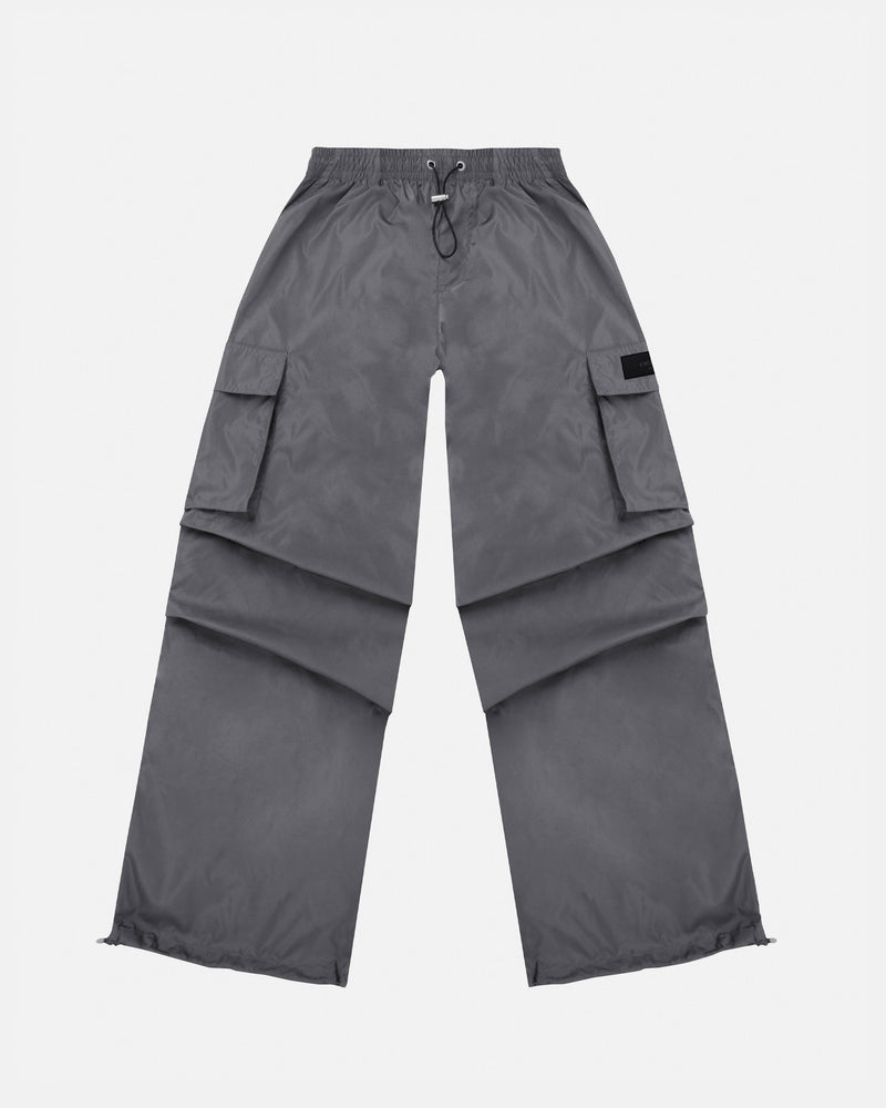 Basics Parachute Cargo Pants Gray
