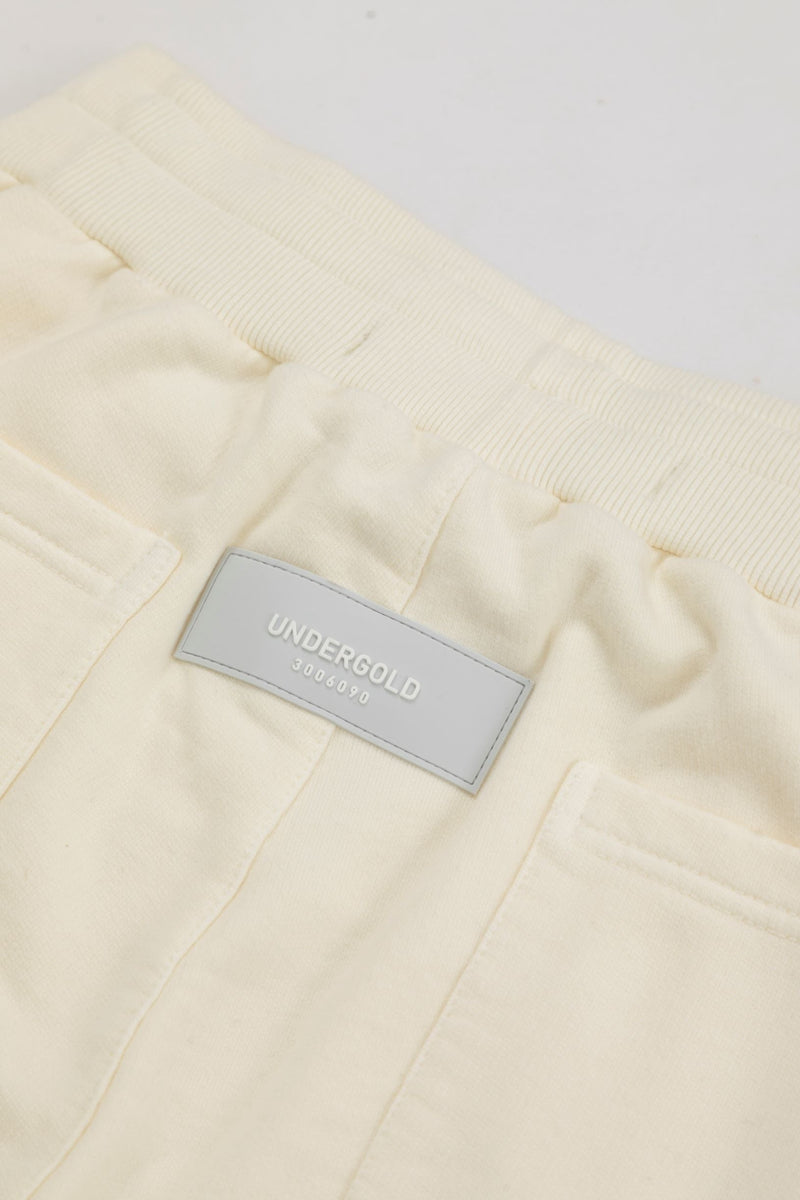 Solid Ribbed Sweatpant ll Ivory