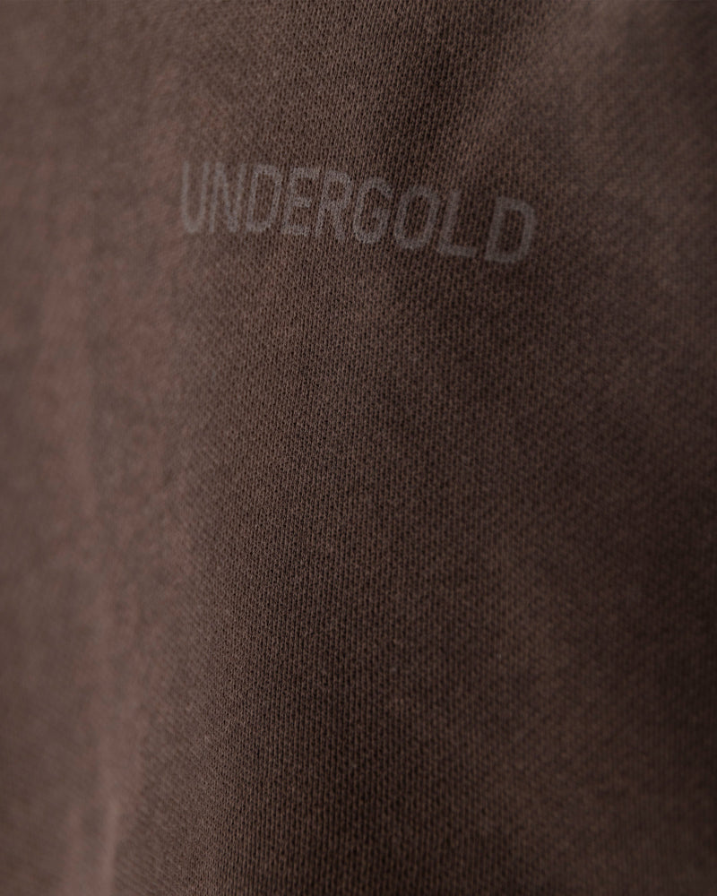 W Sublime Logo Cropped Hoodie Vintage Brown