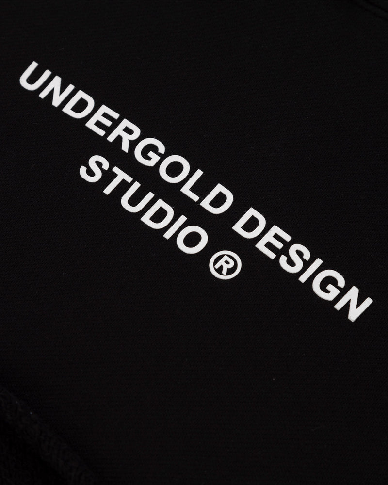 W Basics Undergold Design Studio Cropped Hoodie Black