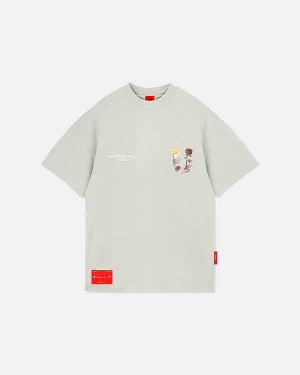 Walking Into Heaven U Flowery T-shirt Cream